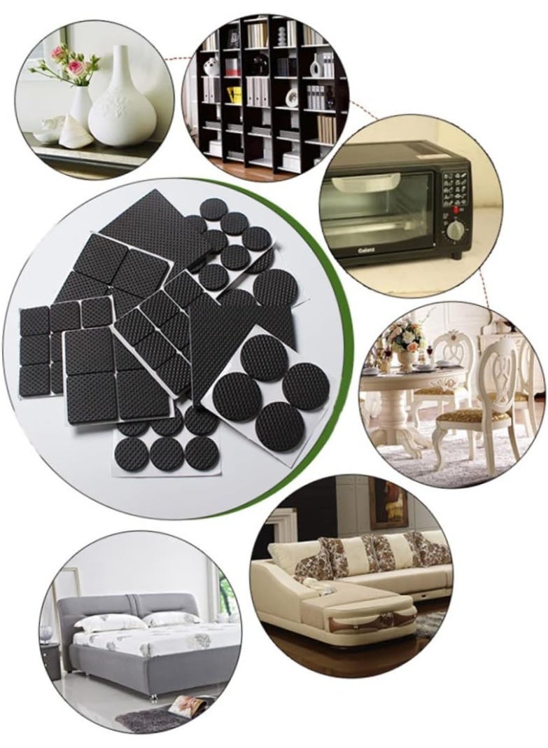 90PCS Anti-Slip Furniture Pads Self-Adhesive Rubber Feet – Square Chair Leg Floor Protectors with Noise Reduction for Hardwood, Tile, Laminate & Carpet Floors - Image 5